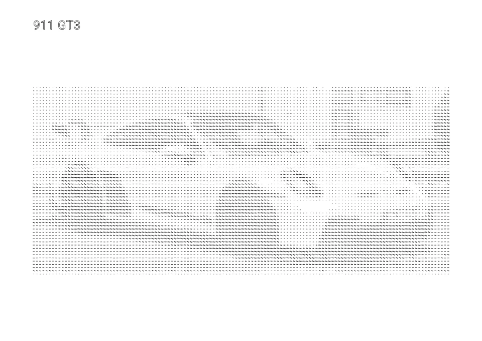 911 GT3 pen drawing